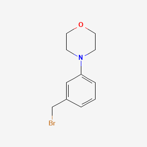 molecular formula C11H14BrNO B2887931 4-(3-(Bromomethyl)phenyl)morpholine CAS No. 1314884-51-9