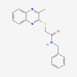 molecular formula C18H17N3OS B2887934 N-benzyl-2-((3-methylquinoxalin-2-yl)thio)acetamide CAS No. 708975-45-5
