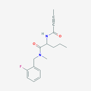 2-(But-2-ynoylamino)-N-[(2-fluorophenyl)methyl]-N-methylpentanamide