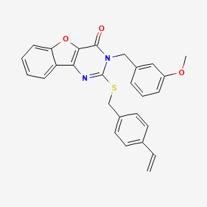 2-[(4-ethenylbenzyl)sulfanyl]-3-(3-methoxybenzyl)[1]benzofuro[3,2-d]pyrimidin-4(3H)-one
