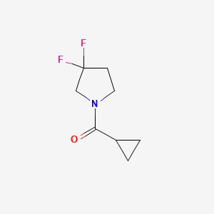 molecular formula C8H11F2NO B2887954 环丙基(3,3-二氟吡咯烷-1-基)甲酮 CAS No. 1864428-56-7