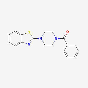 molecular formula C18H17N3OS B2887956 2-(4-苯甲酰哌嗪-1-基)-1,3-苯并噻唑 CAS No. 309279-65-0