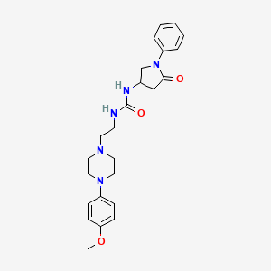 1-(2-(4-(4-Methoxyphenyl)piperazin-1-yl)ethyl)-3-(5-oxo-1-phenylpyrrolidin-3-yl)urea