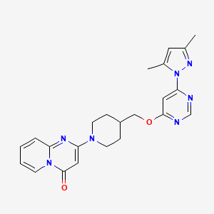 2-[4-[[6-(3,5-Dimethylpyrazol-1-yl)pyrimidin-4-yl]oxymethyl]piperidin-1-yl]pyrido[1,2-a]pyrimidin-4-one