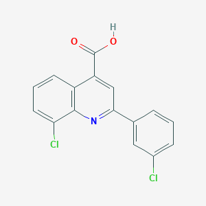 molecular formula C16H9Cl2NO2 B2887971 8-Chloro-2-(3-chlorophenyl)quinoline-4-carboxylic acid CAS No. 725217-63-0