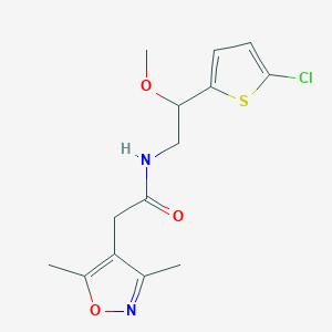 N-(2-(5-chlorothiophen-2-yl)-2-methoxyethyl)-2-(3,5-dimethylisoxazol-4-yl)acetamide