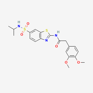 2-(3,4-dimethoxyphenyl)-N-[6-(propan-2-ylsulfamoyl)-1,3-benzothiazol-2-yl]acetamide