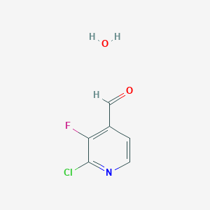 molecular formula C6H5ClFNO2 B2887979 2-Chloro-3-fluoroisonicotinaldehyde hydrate CAS No. 1196156-07-6; 329794-28-7
