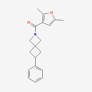 molecular formula C19H21NO2 B2888006 (2,5-Dimethylfuran-3-yl)-(6-phenyl-2-azaspiro[3.3]heptan-2-yl)methanone CAS No. 2379988-29-9