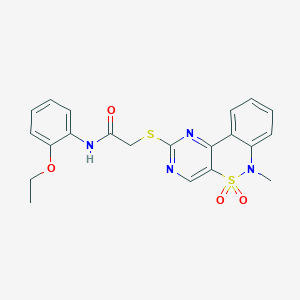 N-(2-ethoxyphenyl)-2-((6-methyl-5,5-dioxido-6H-benzo[c]pyrimido[4,5-e][1,2]thiazin-2-yl)thio)acetamide