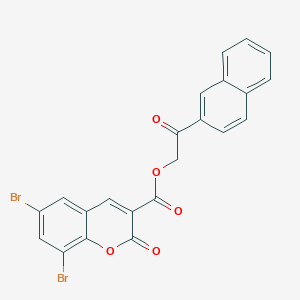 molecular formula C22H12Br2O5 B288802 2-(2-naphthyl)-2-oxoethyl 6,8-dibromo-2-oxo-2H-chromene-3-carboxylate 
