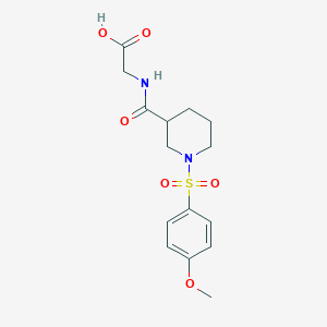 molecular formula C15H20N2O6S B2888034 N-({1-[(4-methoxyphenyl)sulfonyl]piperidin-3-yl}carbonyl)glycine CAS No. 919733-29-2