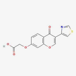 molecular formula C14H9NO5S B2888049 2-[4-氧代-3-(1,3-噻唑-4-基)色满-7-基]氧乙酸 CAS No. 300696-06-4