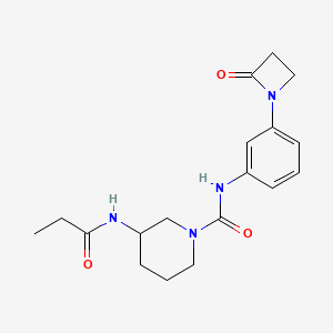 molecular formula C18H24N4O3 B2888051 N-[3-(2-oxoazetidin-1-yl)phenyl]-3-propanamidopiperidine-1-carboxamide CAS No. 1808687-70-8