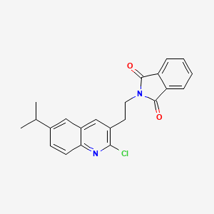 molecular formula C22H19ClN2O2 B2888066 2-{2-[2-chloro-6-(propan-2-yl)quinolin-3-yl]ethyl}-2,3-dihydro-1H-isoindole-1,3-dione CAS No. 1332529-82-4