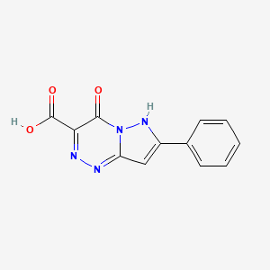 molecular formula C12H8N4O3 B2888067 4-Oxo-7-phenyl-1,4-dihydropyrazolo[5,1-c][1,2,4]triazine-3-carboxylic acid CAS No. 1421244-87-2