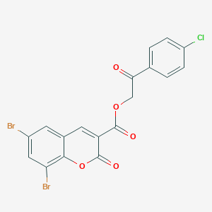 2-(4-chlorophenyl)-2-oxoethyl 6,8-dibromo-2-oxo-2H-chromene-3-carboxylate