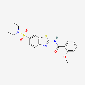N-[6-(diethylsulfamoyl)-1,3-benzothiazol-2-yl]-2-methoxybenzamide