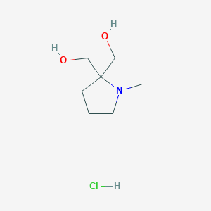 [2-(Hydroxymethyl)-1-methylpyrrolidin-2-yl]methanol;hydrochloride