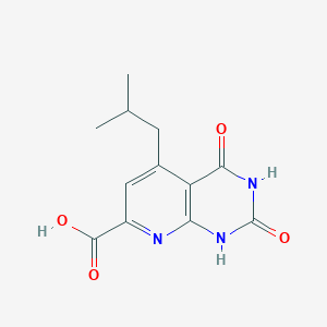molecular formula C12H13N3O4 B2888086 2-羟基-5-(2-甲基丙基)-4-氧代-3,4-二氢吡啶并[2,3-d]嘧啶-7-甲酸 CAS No. 1322604-65-8