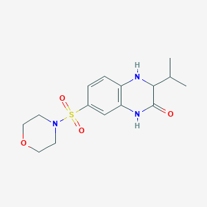 molecular formula C15H21N3O4S B2888091 3-isopropyl-7-(morpholin-4-ylsulfonyl)-3,4-dihydroquinoxalin-2(1H)-one CAS No. 1007999-27-0