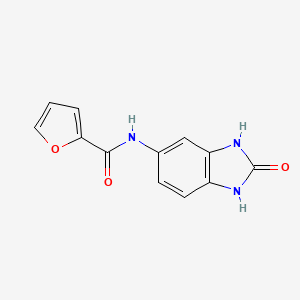 molecular formula C12H9N3O3 B2888100 N-(2-氧代-1,3-二氢苯并咪唑-5-基)呋喃-2-甲酰胺 CAS No. 339207-13-5