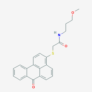 molecular formula C23H21NO3S B2888105 N-(3-methoxypropyl)-2-(7-oxobenzo[a]phenalen-3-yl)sulfanylacetamide CAS No. 476634-73-8