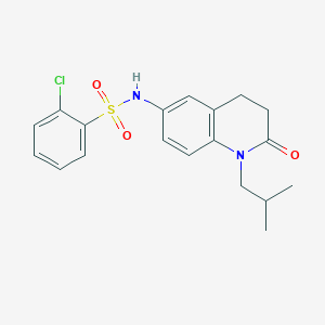 molecular formula C19H21ClN2O3S B2888108 2-氯-N~1~-(1-异丁基-2-氧代-1,2,3,4-四氢-6-喹啉基)-1-苯磺酰胺 CAS No. 946270-77-5