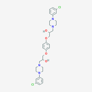 molecular formula C32H40Cl2N4O4 B288811 1-[4-(3-Chlorophenyl)piperazin-1-yl]-3-[4-[3-[4-(3-chlorophenyl)piperazin-1-yl]-2-hydroxypropoxy]phenoxy]propan-2-ol 