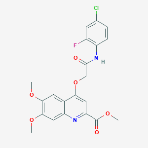 molecular formula C21H18ClFN2O6 B2888110 4-allyl-2-{4-[(1-methyl-1H-pyrazol-5-yl)carbonyl]piperazin-1-yl}pyrido[2,3-b]pyrazin-3(4H)-one CAS No. 1358125-11-7