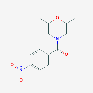 molecular formula C13H16N2O4 B2888119 2,6-二甲基-4-(4-硝基苯甲酰)吗啉 CAS No. 341013-60-3