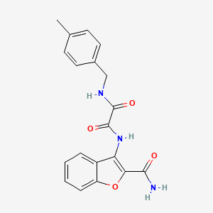 molecular formula C19H17N3O4 B2888123 N1-(2-carbamoylbenzofuran-3-yl)-N2-(4-methylbenzyl)oxalamide CAS No. 920173-47-3