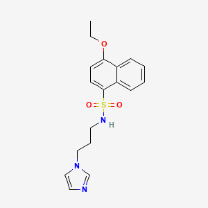 molecular formula C18H21N3O3S B2888124 4-ethoxy-N-[3-(1H-imidazol-1-yl)propyl]naphthalene-1-sulfonamide CAS No. 878693-74-4