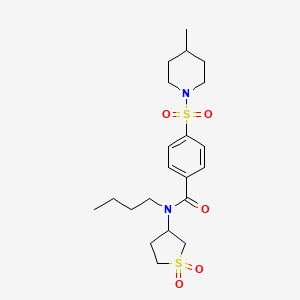 N-butyl-N-(1,1-dioxidotetrahydrothiophen-3-yl)-4-((4-methylpiperidin-1-yl)sulfonyl)benzamide