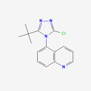 B2888169 5-(3-tert-butyl-5-chloro-4H-1,2,4-triazol-4-yl)quinoline CAS No. 1354963-43-1