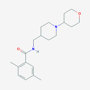 molecular formula C20H30N2O2 B2888174 2,5-二甲基-N-((1-(四氢-2H-吡喃-4-基)哌啶-4-基)甲基)苯甲酰胺 CAS No. 2034570-61-9