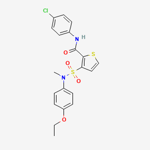 molecular formula C20H19ClN2O4S2 B2888184 N-(4-氯苯基)-3-[(4-乙氧苯基)(甲基)磺酰氨基]噻吩-2-甲酰胺 CAS No. 1251595-04-6