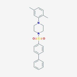 molecular formula C24H26N2O2S B288819 1-([1,1'-Biphenyl]-4-ylsulfonyl)-4-(2,5-dimethylphenyl)piperazine 