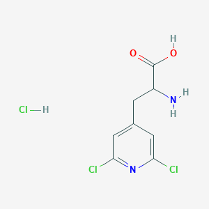 molecular formula C8H9Cl3N2O2 B2888196 2-Amino-3-(2,6-dichloropyridin-4-yl)propanoic acid;hydrochloride CAS No. 2243503-30-0