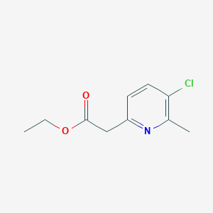 molecular formula C10H12ClNO2 B2888198 2-(5-氯-6-甲基-2-吡啶基)乙酸乙酯 CAS No. 1261771-88-3