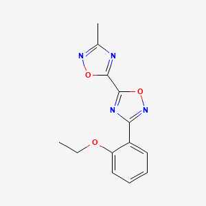 molecular formula C13H12N4O3 B2888201 3-(2-Ethoxyphenyl)-3'-methyl-5,5'-bi-1,2,4-oxadiazole CAS No. 1775420-41-1