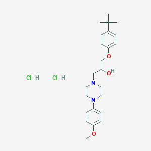 molecular formula C24H36Cl2N2O3 B2888205 1-(4-Tert-butylphenoxy)-3-[4-(4-methoxyphenyl)piperazin-1-yl]propan-2-ol dihydrochloride CAS No. 1052418-54-8