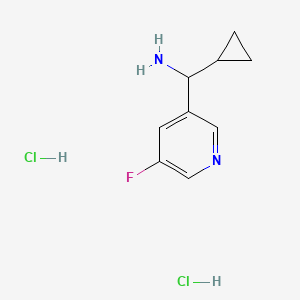 molecular formula C9H13Cl2FN2 B2888209 Cyclopropyl(5-fluoropyridin-3-yl)methanamine dihydrochloride CAS No. 2197062-39-6