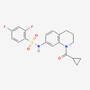 N-[1-(cyclopropanecarbonyl)-3,4-dihydro-2H-quinolin-7-yl]-2,4-difluorobenzenesulfonamide