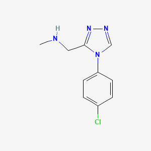molecular formula C10H11ClN4 B2888228 ([4-(4-Chlorophenyl)-4H-1,2,4-triazol-3-YL]methyl)(methyl)amine CAS No. 1283108-82-6