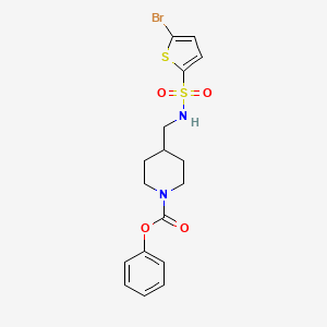 Phenyl 4-((5-bromothiophene-2-sulfonamido)methyl)piperidine-1-carboxylate