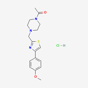 1-(4-((4-(4-Methoxyphenyl)thiazol-2-yl)methyl)piperazin-1-yl)ethanone hydrochloride