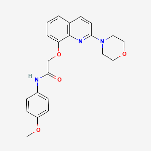 N-(4-methoxyphenyl)-2-((2-morpholinoquinolin-8-yl)oxy)acetamide