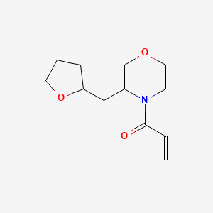 molecular formula C12H19NO3 B2888260 1-[3-(Oxolan-2-ylmethyl)morpholin-4-yl]prop-2-en-1-one CAS No. 2224133-38-2