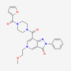 7-(4-(furan-2-carbonyl)piperazine-1-carbonyl)-5-(2-methoxyethyl)-2-phenyl-2H-pyrazolo[4,3-c]pyridin-3(5H)-one